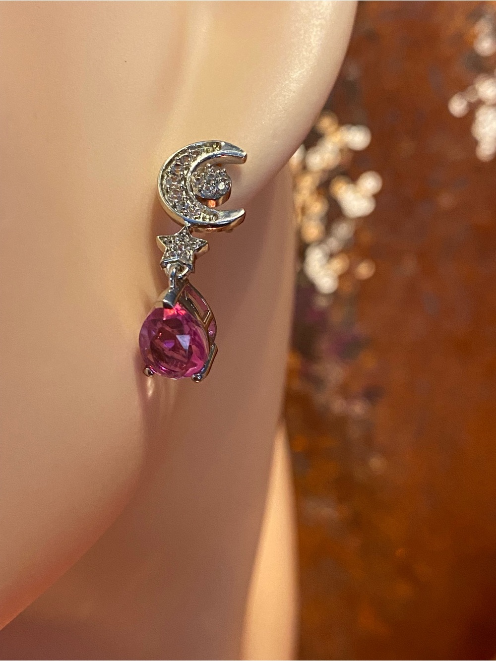 EverTrue Patroke Quartz Mystic Moon Earrings | Platinum Bond 2.85 ctw